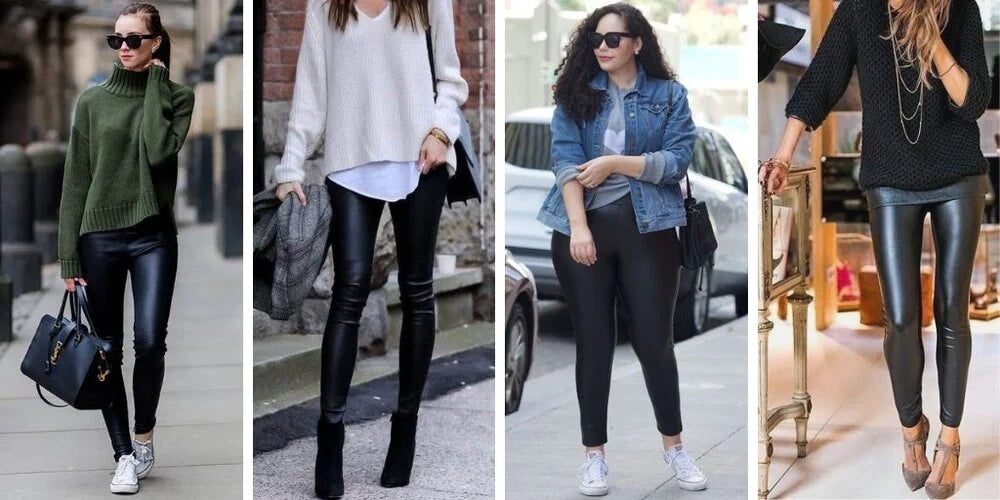 Comment porter un legging simili cuir : 20 façons de mettre votre faux cuir