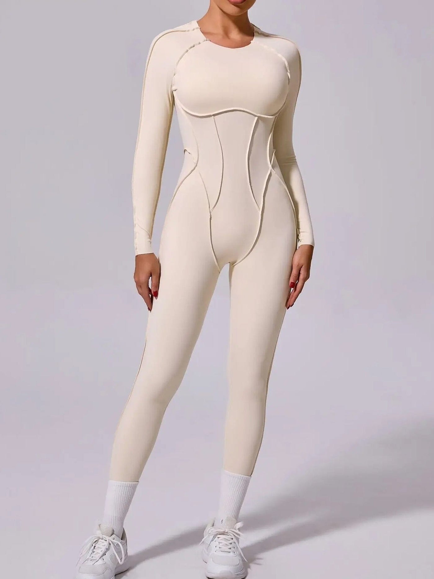 Combinaison Sport Manches Longues Sculptante Yoka - 2025 Combinaison sport Ultime Legging Beige S 