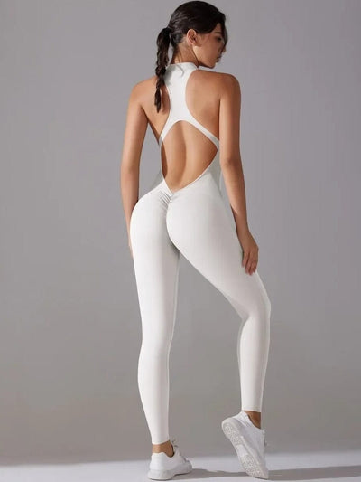 Combinaison Sport Zippé Extra Push Up Combinaison sport Ultime Legging Blanc S 