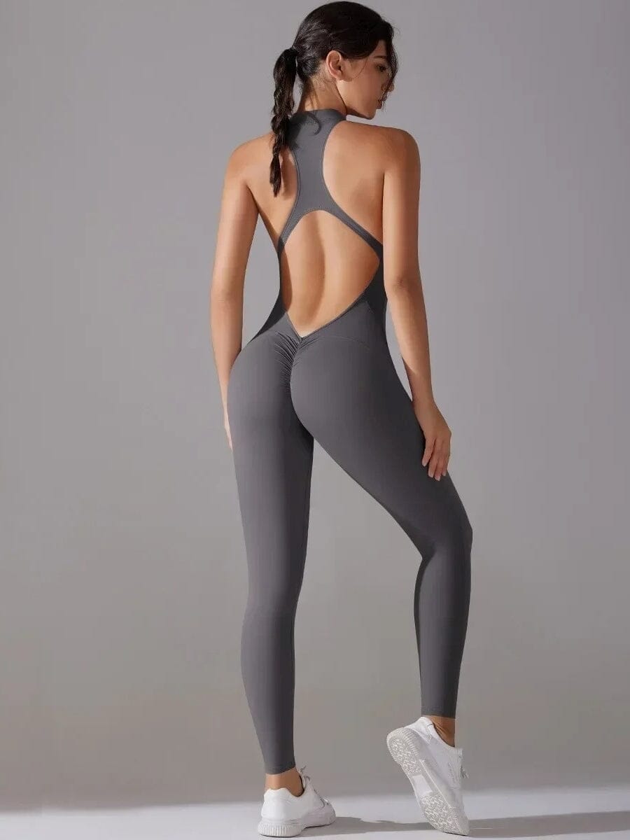 Combinaison Sport Zippé Extra Push Up Combinaison sport Ultime Legging Gris foncé S 