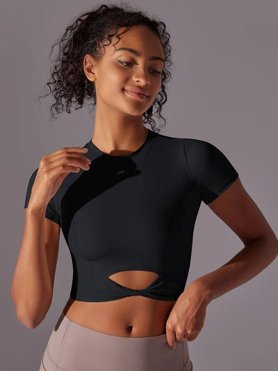 Crop Top Fitness Manches Courtes