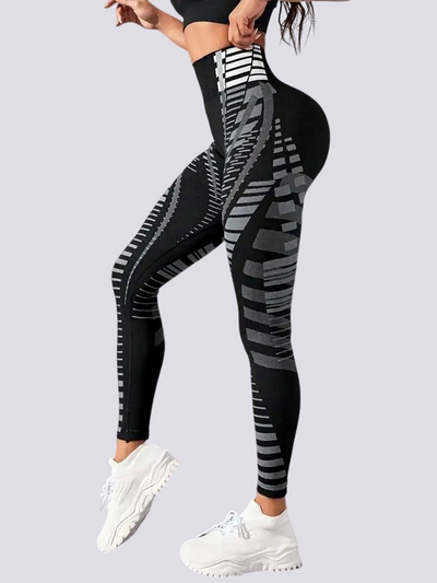 Legging Sport Push Up Imprimé Sans Couture