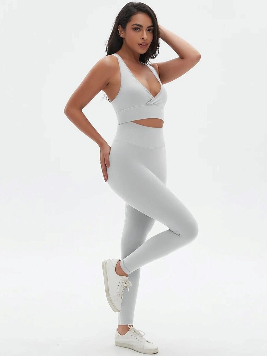 Ensemble de sport, Brassière et Legging Taille Haute Ensemble Sport Ultime Legging Gris 