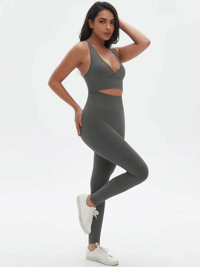 Ensemble de sport, Brassière et Legging Taille Haute Ensemble Sport Ultime Legging Gris foncé 