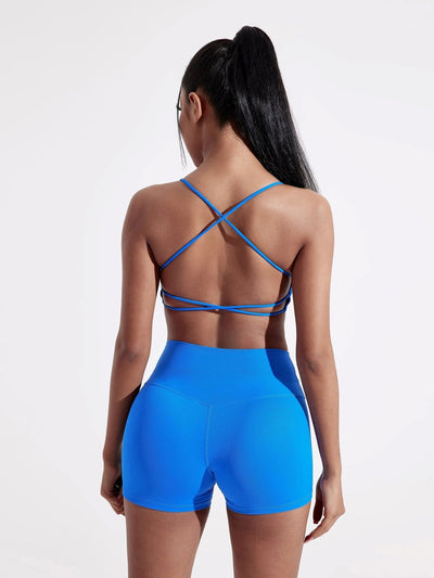 Ensemble de Sport Short et Brassière Athlex Ensemble Sport Ultime Legging S Bleu 