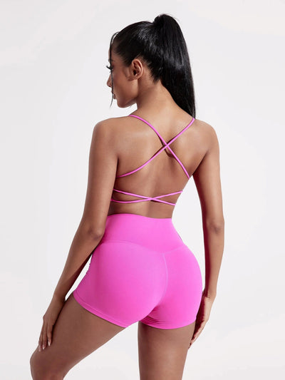 Ensemble de Sport Short et Brassière Athlex Ensemble Sport Ultime Legging S Rose 