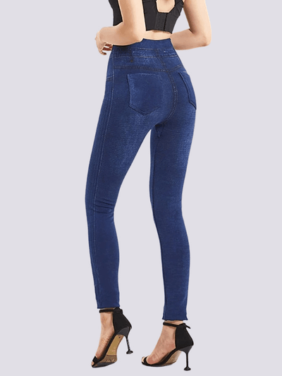 Jegging Taille Haute Bleu Foncé Jeggings Ultime Legging 