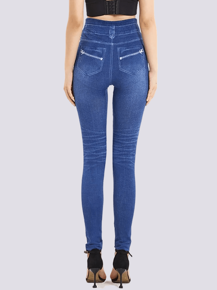 Jegging Taille Haute Effet Jean Jeggings Ultime Legging 