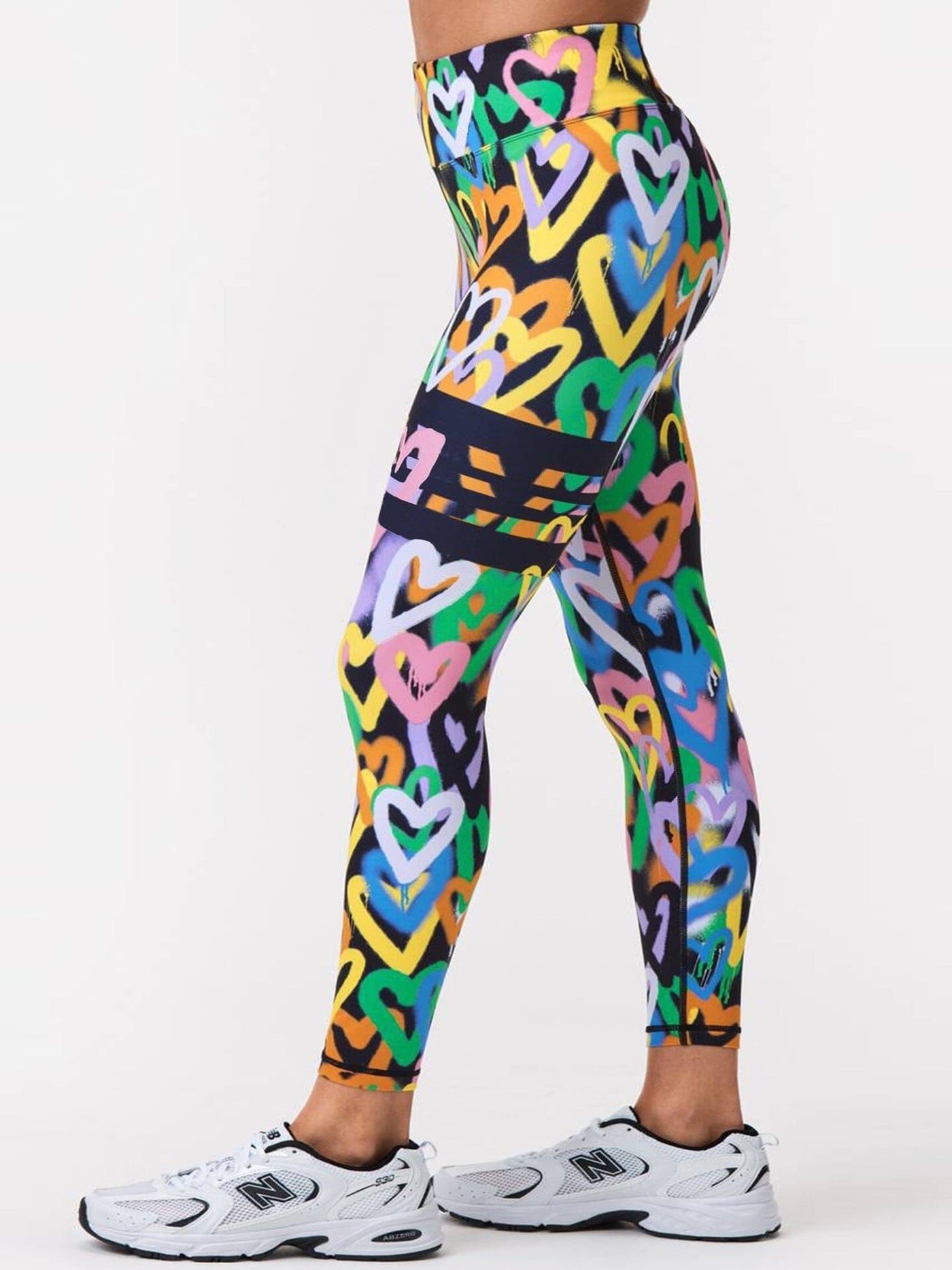 Legging Fitness Graffiti Cœur Multicolore Leggings Ultime Legging 