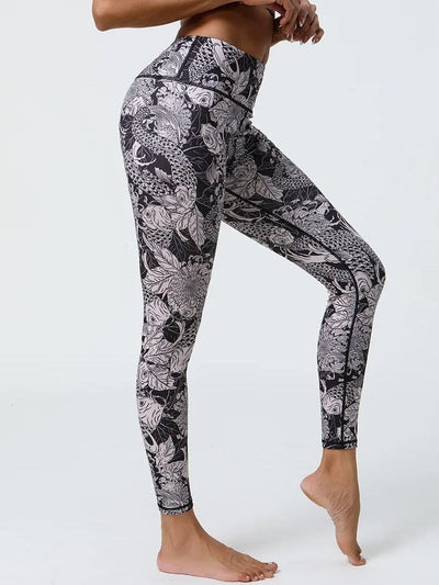 Legging Fitness Motifs Artistiques Noir et Blanc Leggings Ultime Legging 