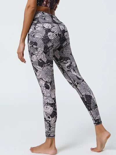 Legging Fitness Motifs Artistiques Noir et Blanc Leggings Ultime Legging S 