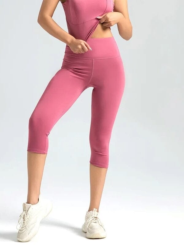 Legging Sport 3/4 Fitness Leggings Ultime Legging Rose S 