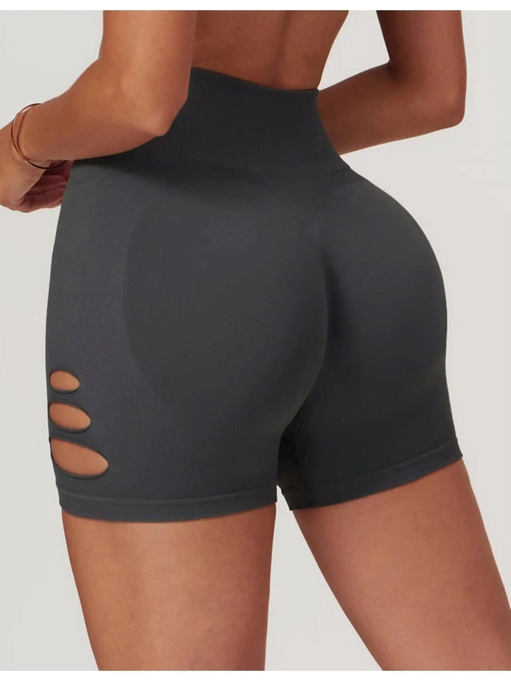 Short Fitness Premium Ajouré Push Up Shorts Ultime Legging S Gris foncé 