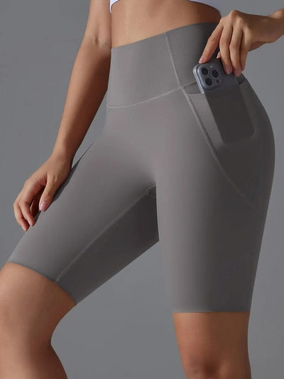 Short Sport - Mi-Long avec Effet Gainant Shorts Ultime Legging : Legging Femme | Vêtements de Sport S Gris 