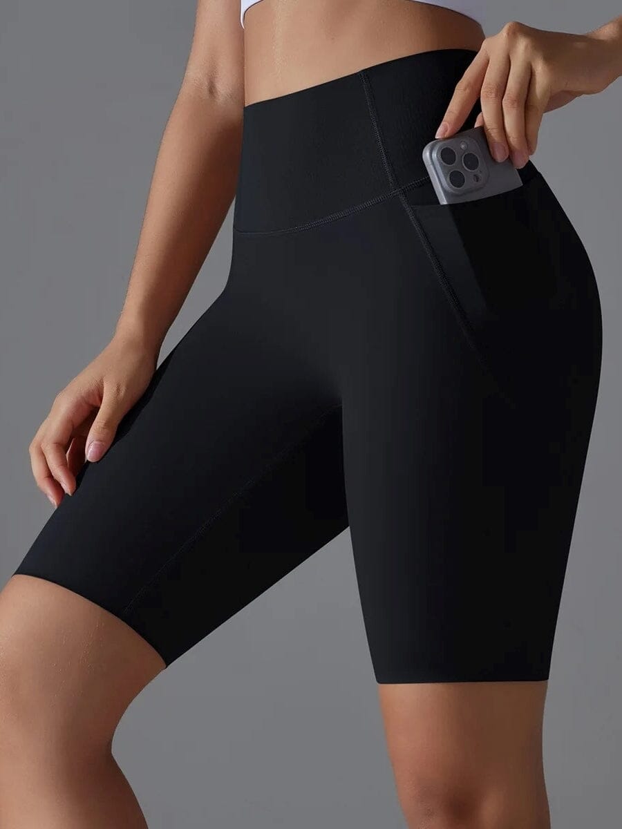 Short Sport - Mi-Long avec Effet Gainant Shorts Ultime Legging : Legging Femme | Vêtements de Sport S Noir 