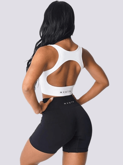 Soutien-Gorge de Sport Dos Croisé NVGTN Soutien-gorge sport Ultime Legging : Legging Femme | Vêtements de Sport XS Blanc 