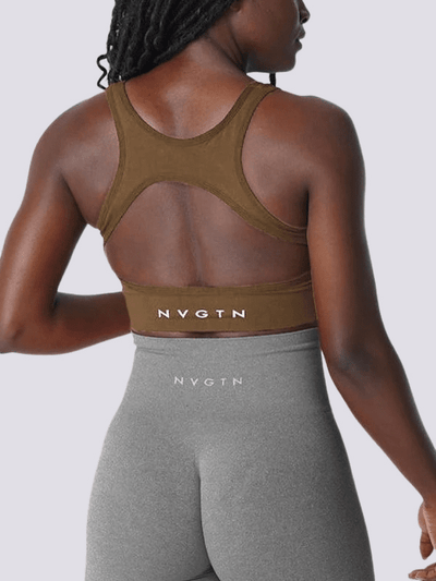 Soutien-Gorge de Sport Dos Croisé NVGTN Soutien-gorge sport Ultime Legging : Legging Femme | Vêtements de Sport XS Marron 