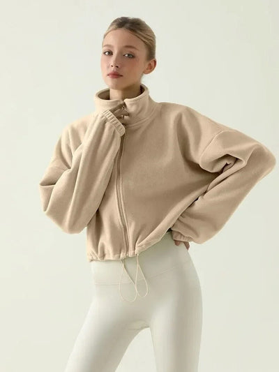 Veste de Sport Polaire Zippée Veste Ultime Legging Beige S 