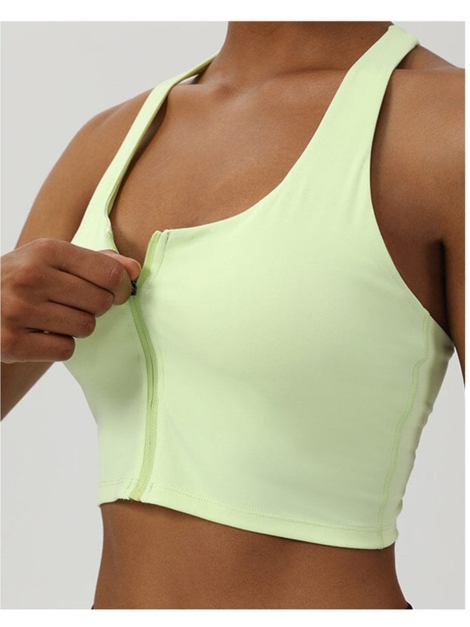 Soutien gorge sport avec fermeture eclair devant sale