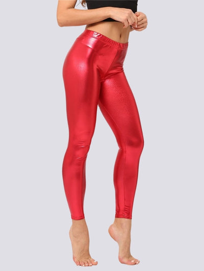 Legging Brillant Leggings Ultime Legging S Rouge 