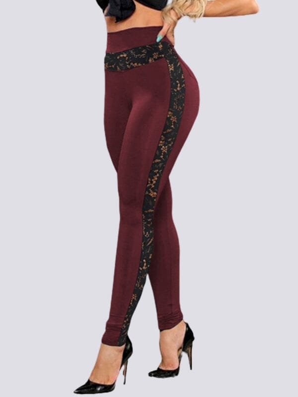 Legging simili cuir bordeaux hotsell