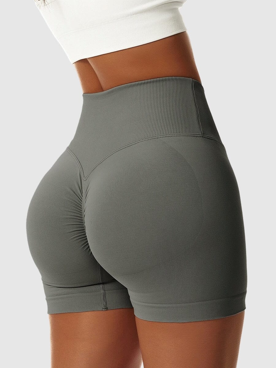 Shorts de sport pour femmes Hip Push Up Leggings shorts taille haute Gym  Yoga Shorts contrôle du ventre Entraînement Fitness Shorts Jd4